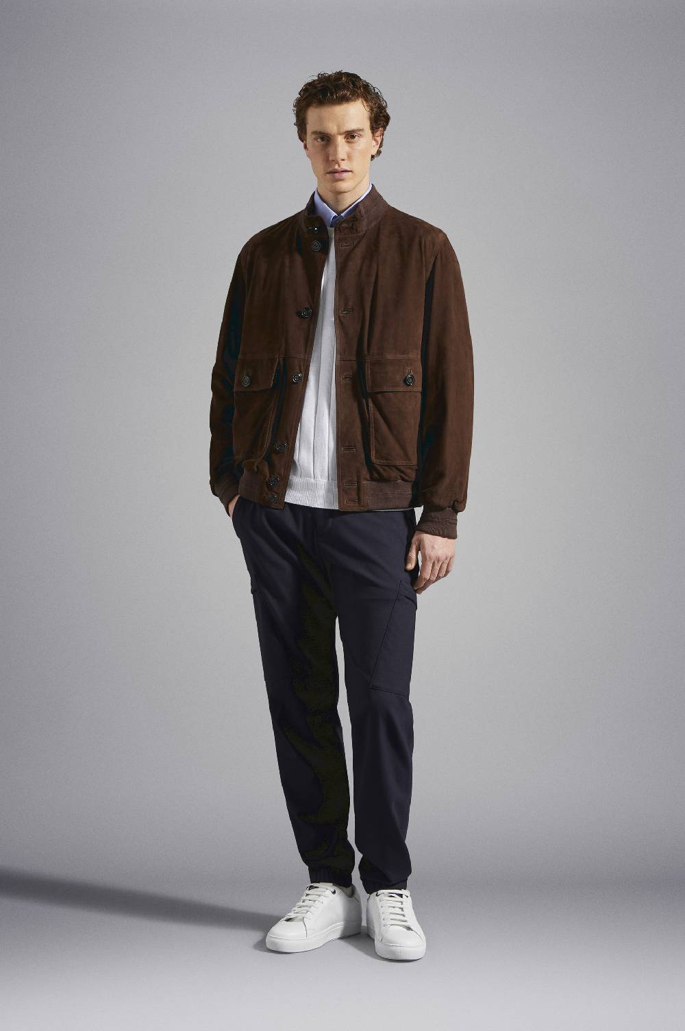 Paul & Shark Giubbotto in suede Aqualeather Paul & Shark Vendita Calda