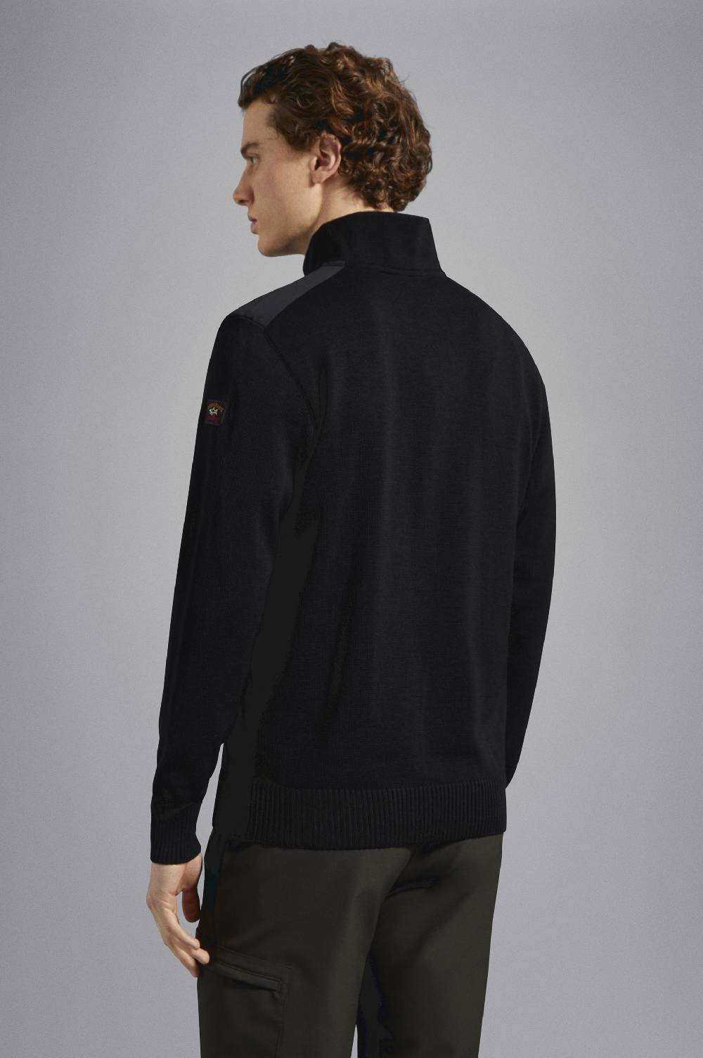Paul & Shark Maglia con zip in lana Bretagne con badge iconico Paul & Shark Promozione