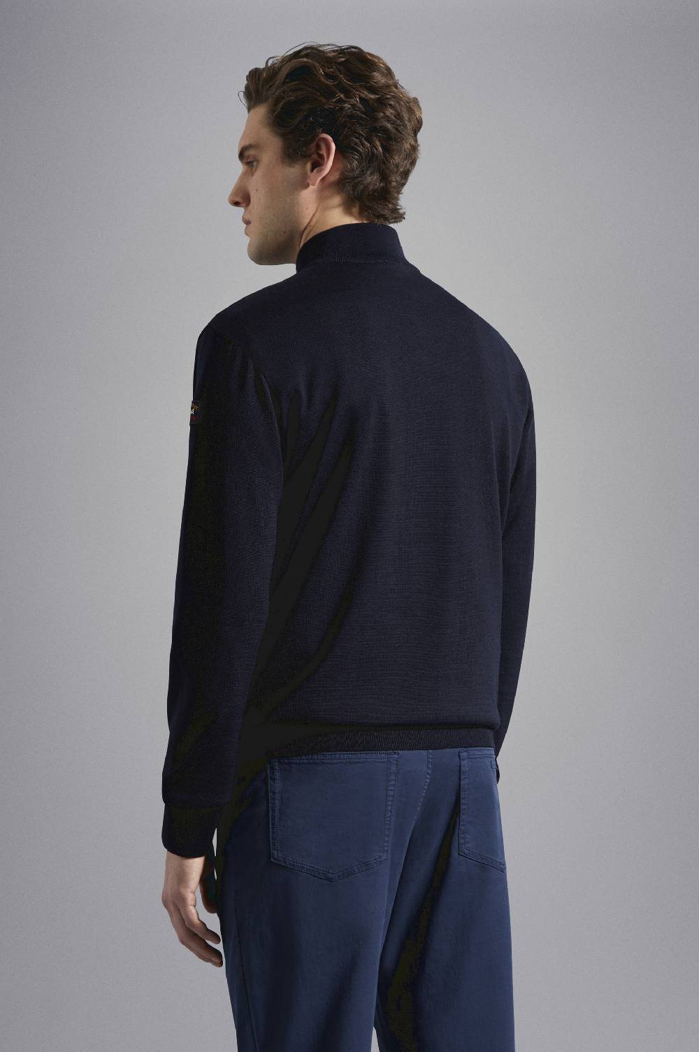 Paul & Shark Maglia con zip in lana Merino con badge iconico Paul & Shark Affare Del Giorno