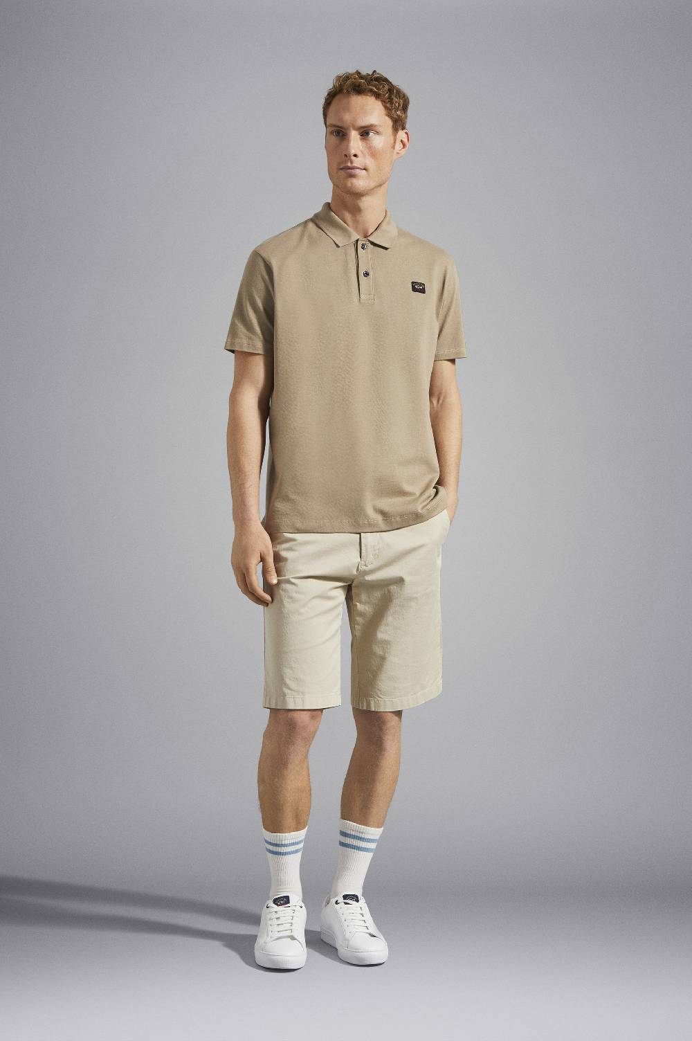 Paul & Shark Polo in cotone piqué con badge iconico Paul & Shark Negozio