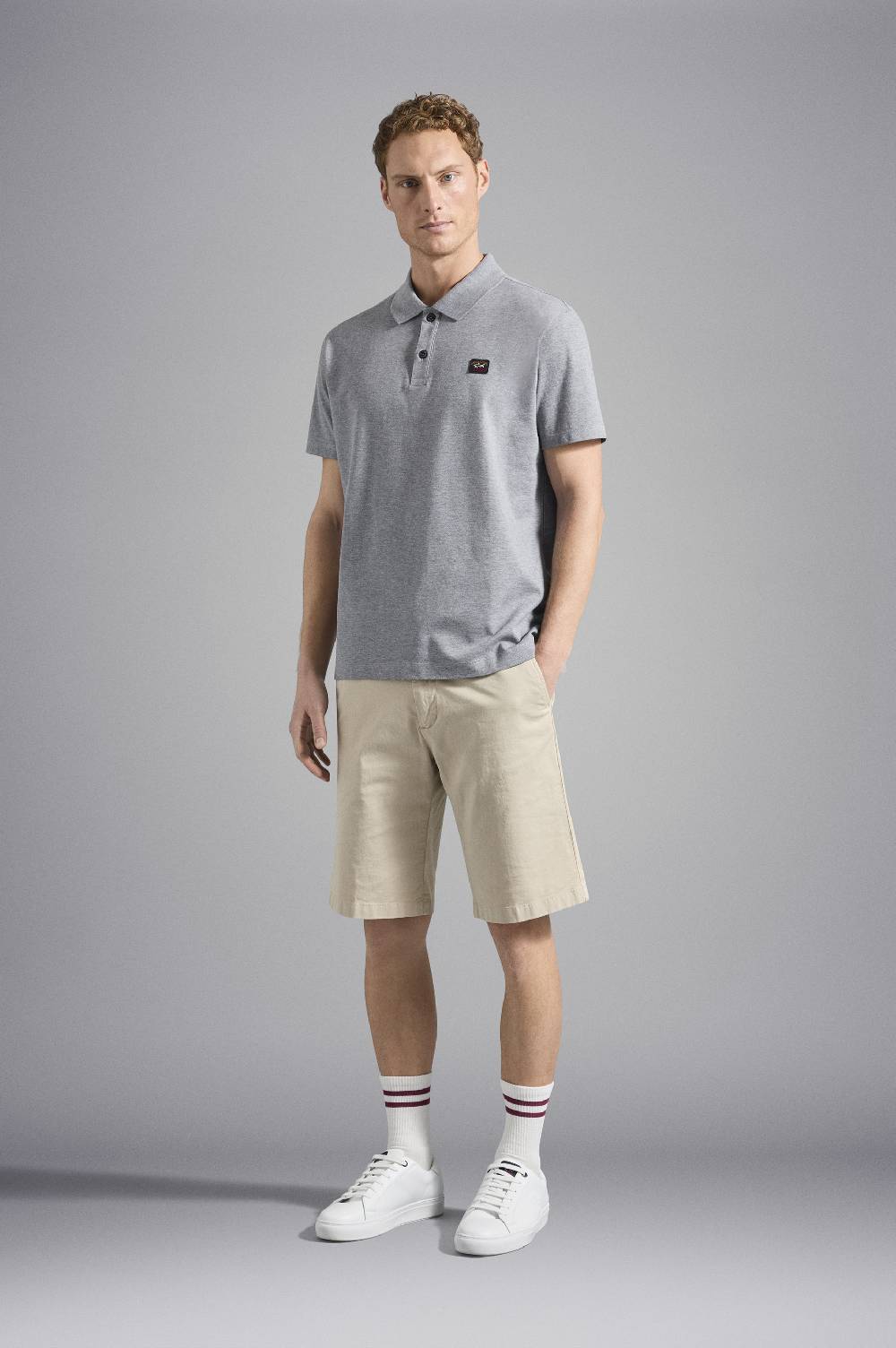 Paul & Shark Polo in cotone piqué con badge iconico Paul & Shark Nuova