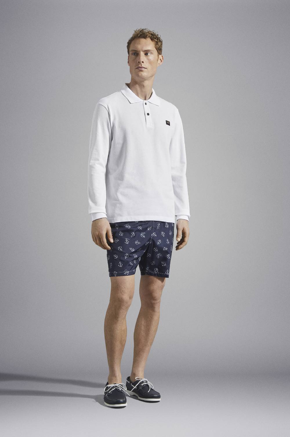 Paul & Shark Polo in cotone piqué con badge iconico Paul & Shark 2025