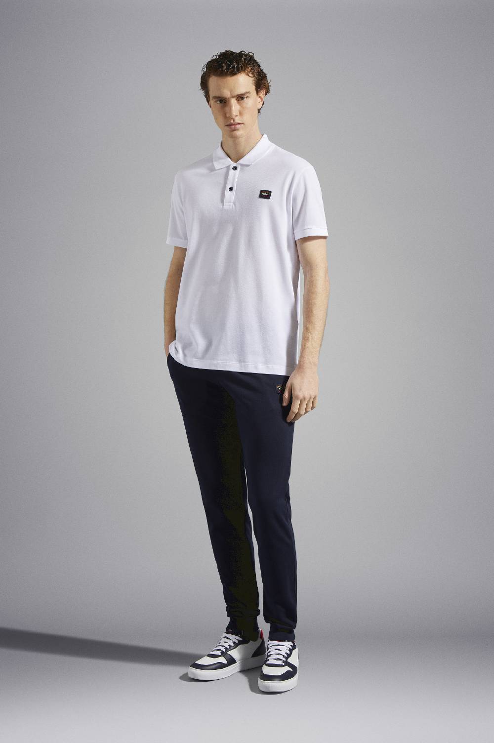 Paul & Shark Polo in cotone piqué con badge iconico Paul & Shark Italia