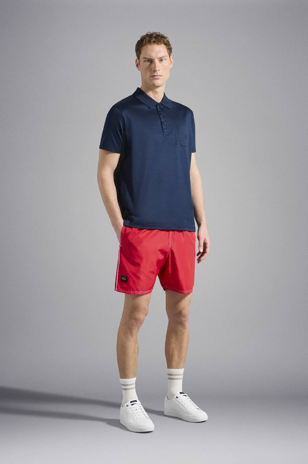 Paul & Shark Polo in jersey di cotone con Logo ricamato Paul & Shark 2025