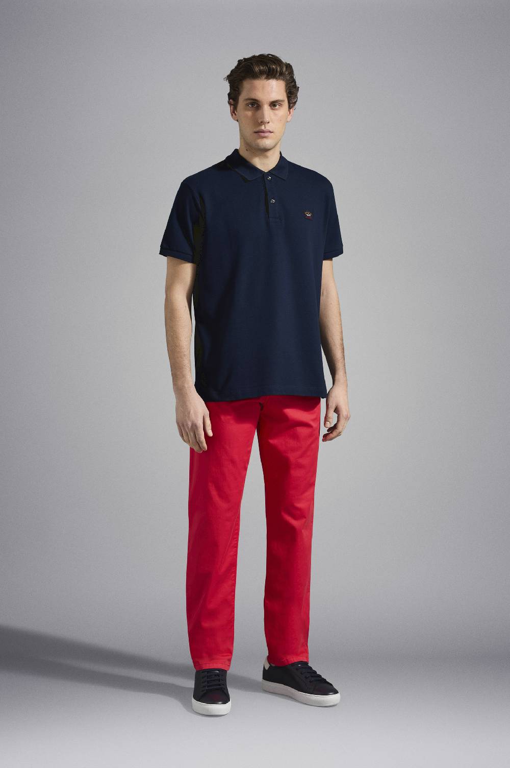 Paul & Shark Polo in cotone piqué con badge iconico Paul & Shark Vendita