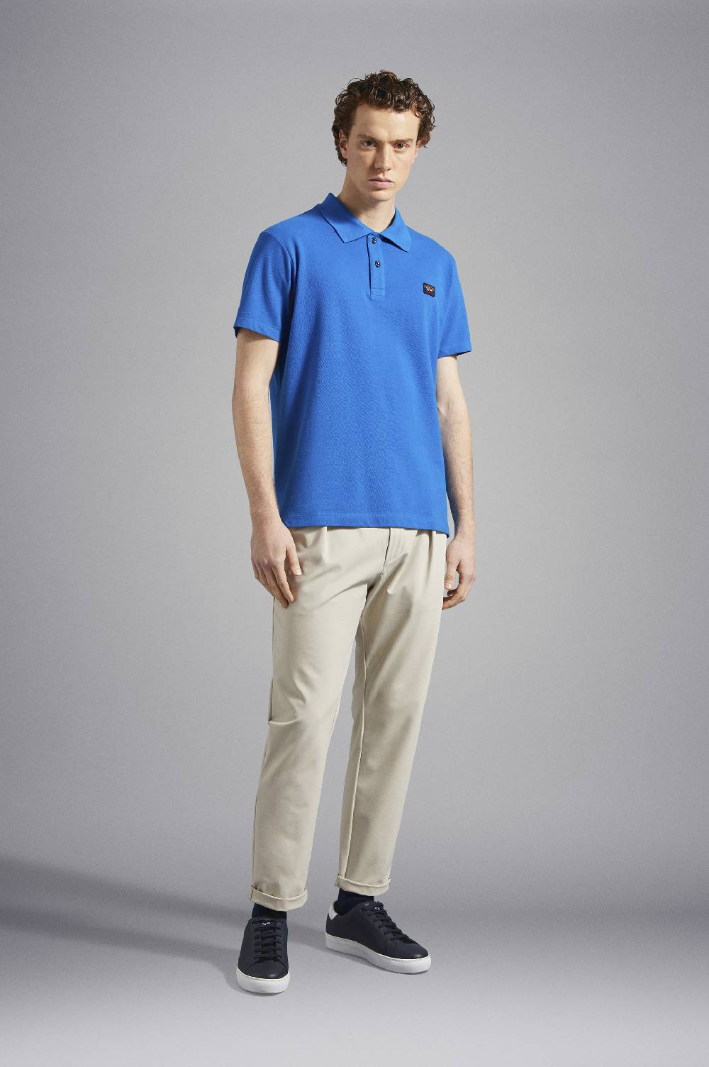 Paul & Shark Polo in cotone piqué con badge iconico Paul & Shark Promozione