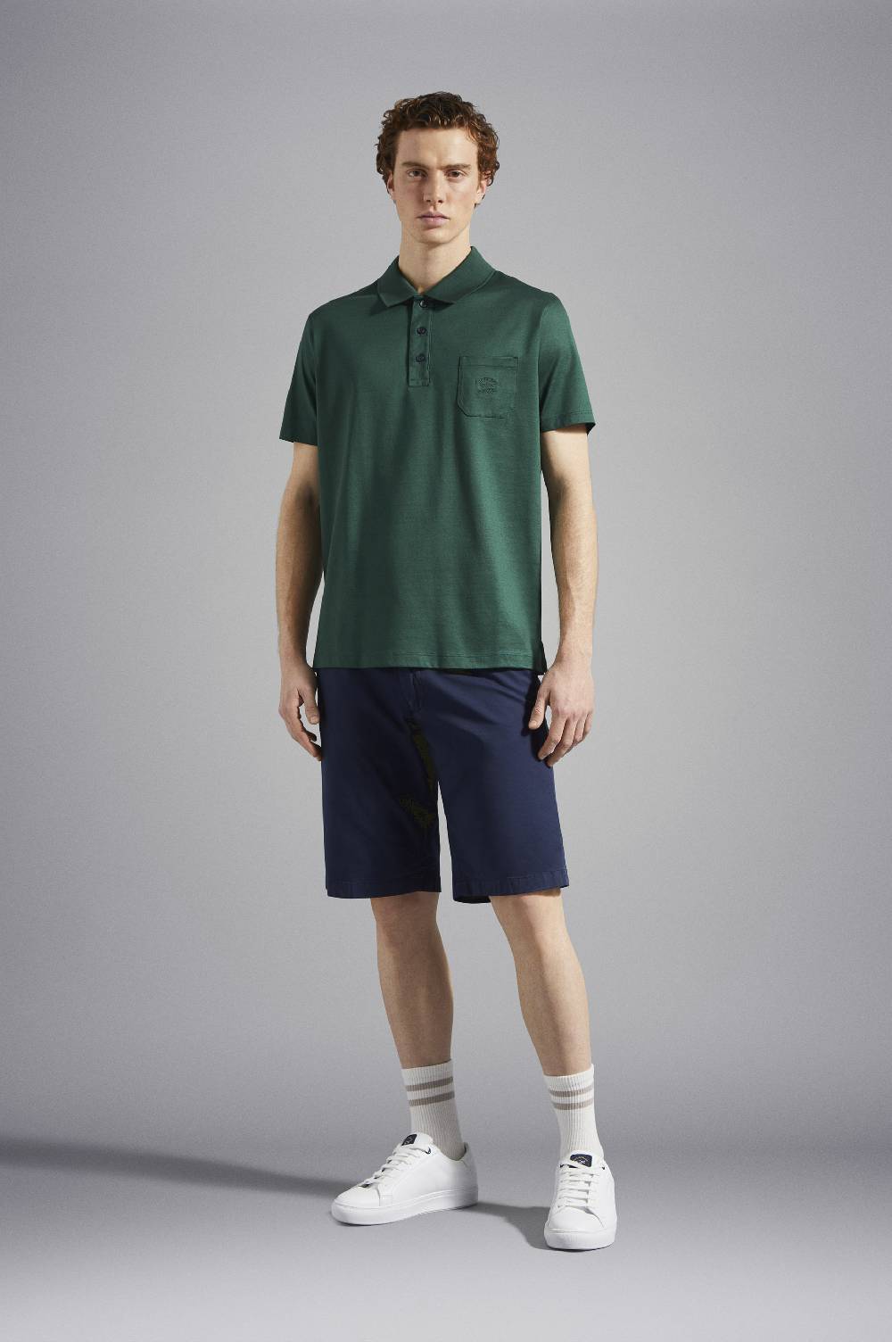 Paul & Shark Polo in jersey di cotone con Logo ricamato Paul & Shark Soddisfazione Garantita