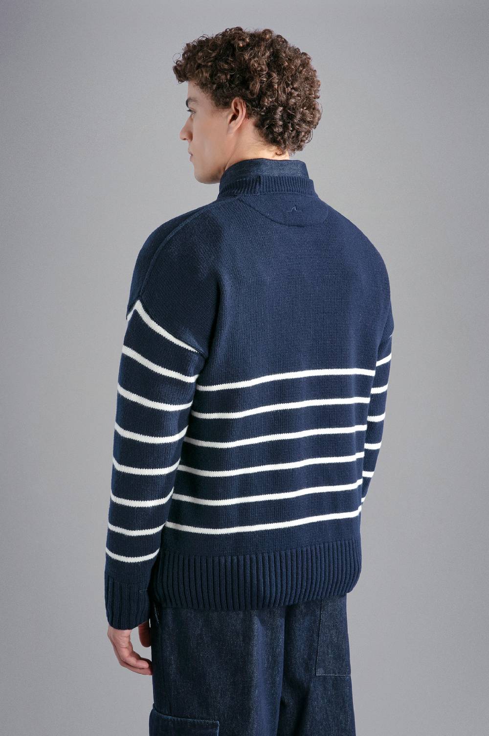 Paul & Shark Maglia in Re-Wool con intarsio Shark Paul & Shark Promozione Limitata