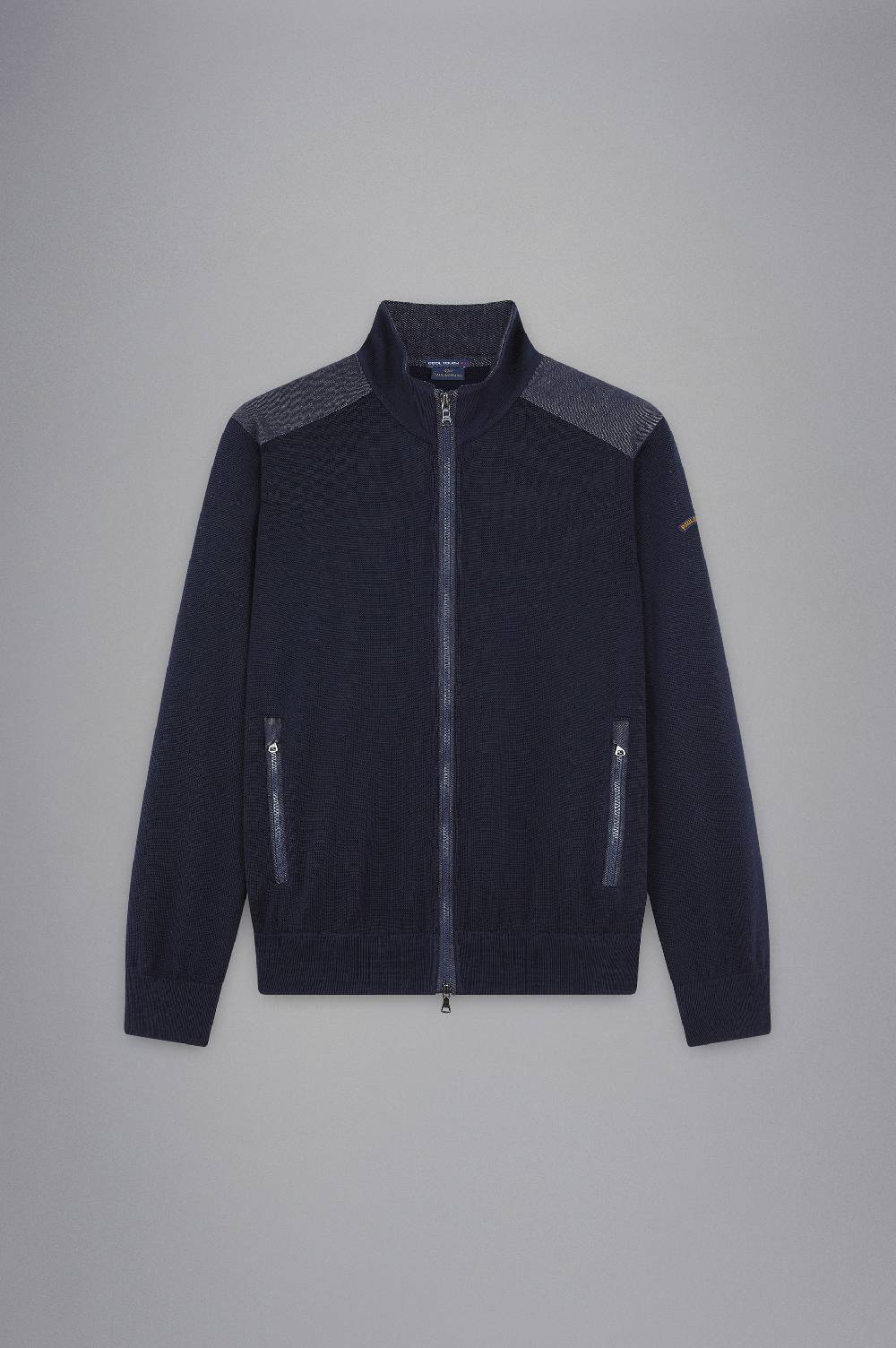 Paul & Shark Maglia in lana con inserti in denim Paul & Shark Prezzo Ridotto