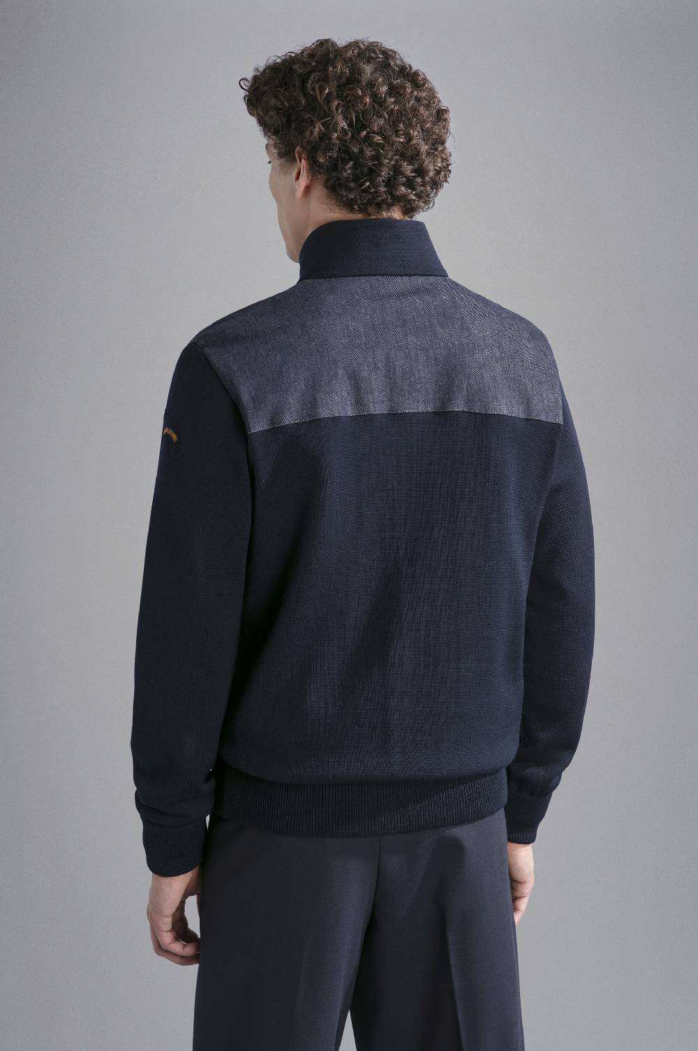Paul & Shark Maglia in lana con inserti in denim Paul & Shark Prezzo Ridotto