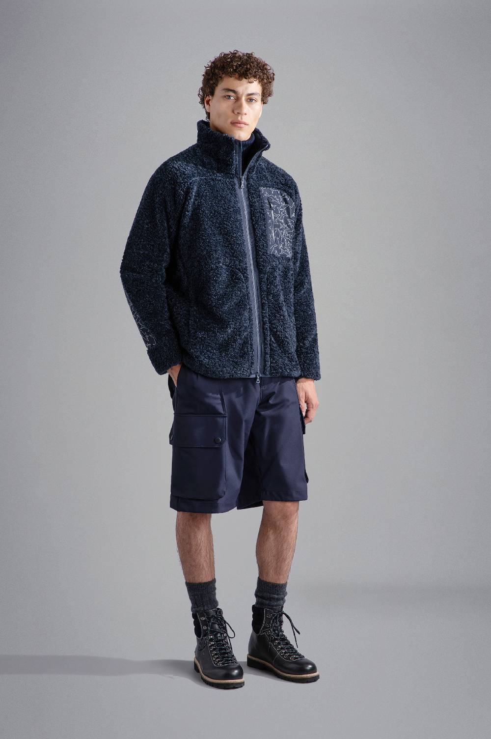 Paul & Shark Pile con inserto a contrasto Shark pattern Paul & Shark Italia