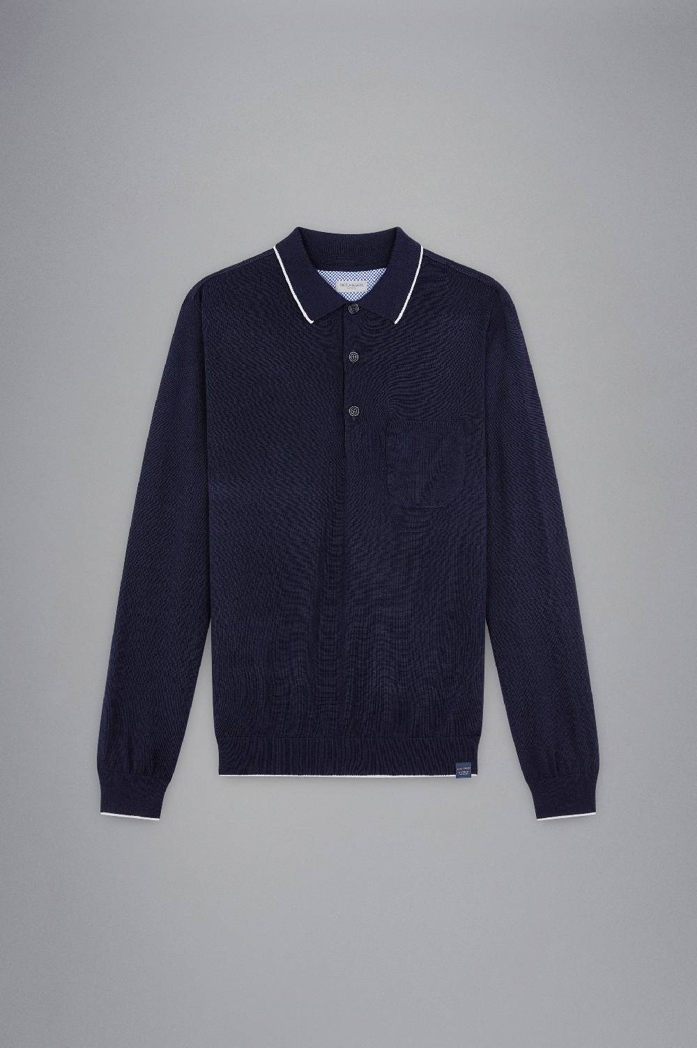 Paul & Shark Polo in Summer Wool con profili a contrasto Paul & Shark Qualità Garantita