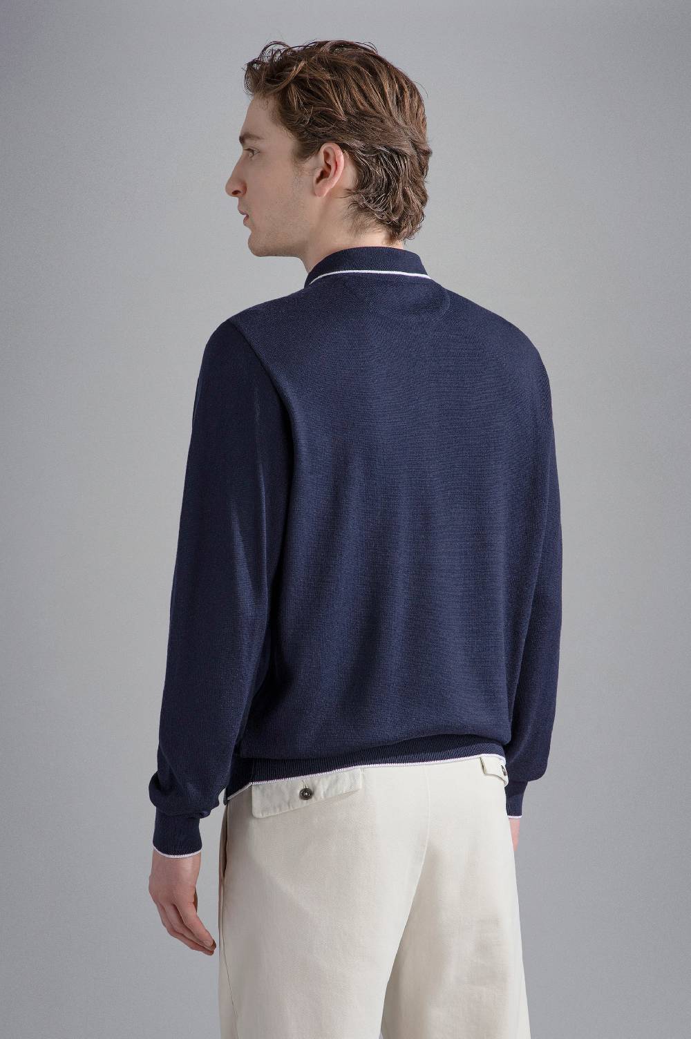 Paul & Shark Polo in Summer Wool con profili a contrasto Paul & Shark Qualità Garantita