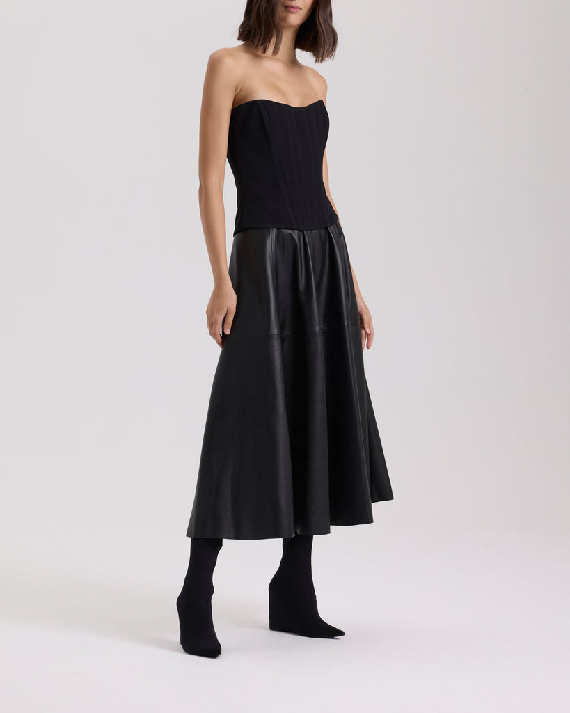 Raquel Diniz GIOVANNA LEATHER SKIRT Affare Del Giorno