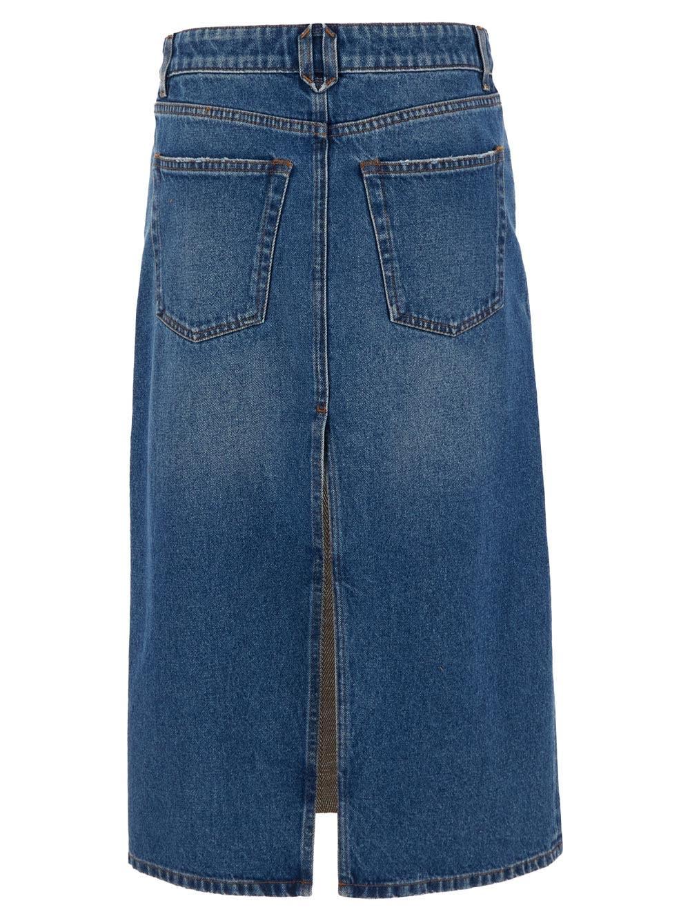﻿Oluxury Stella Mccartney Denim Skirt Acquista Ora