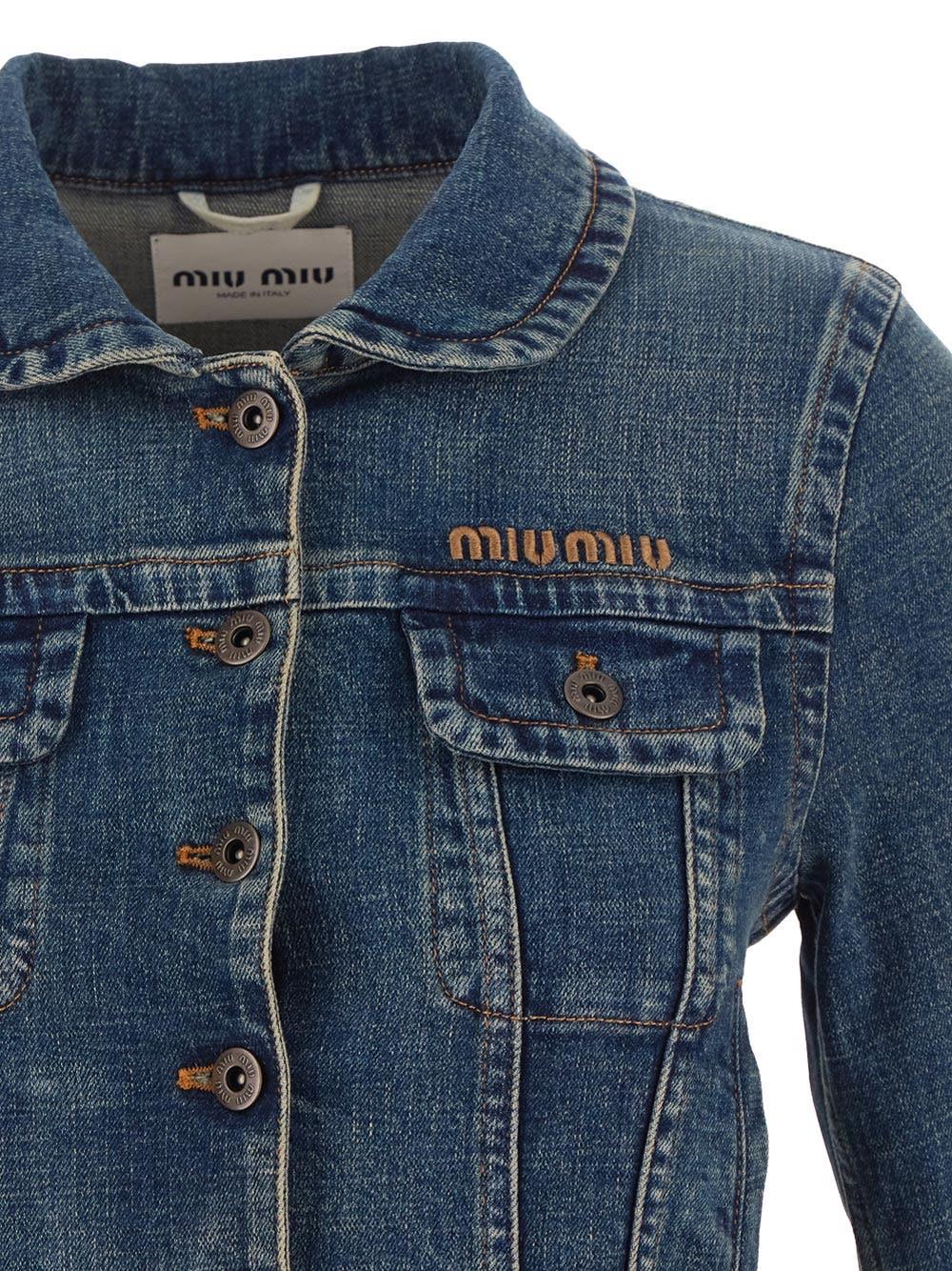 Oluxury Miu Miu Denim jacket In Vendita