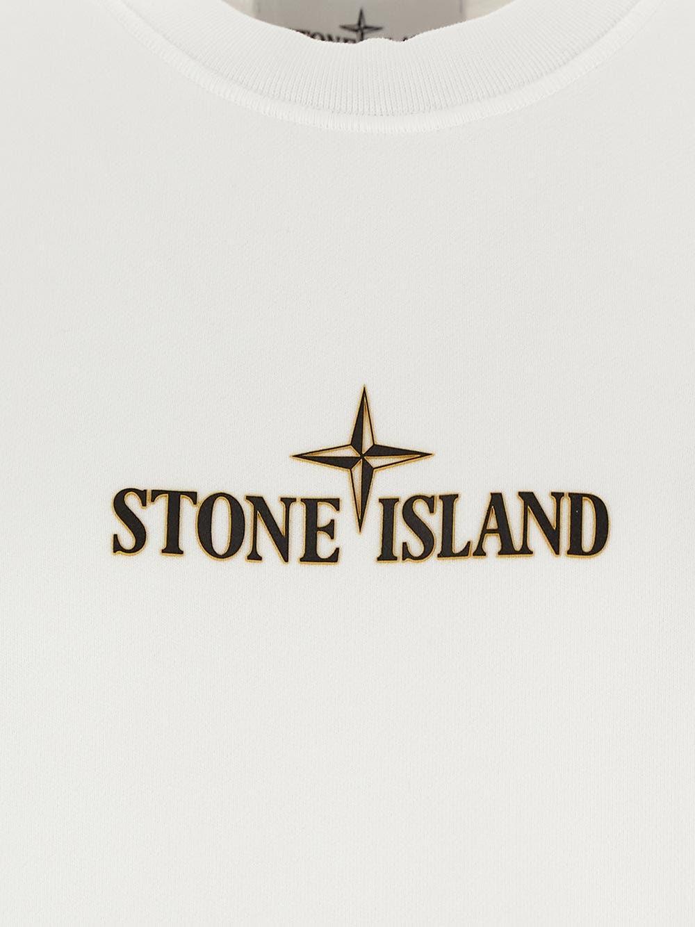 Oluxury Stone Island Logo Sweatshirt In Vendita