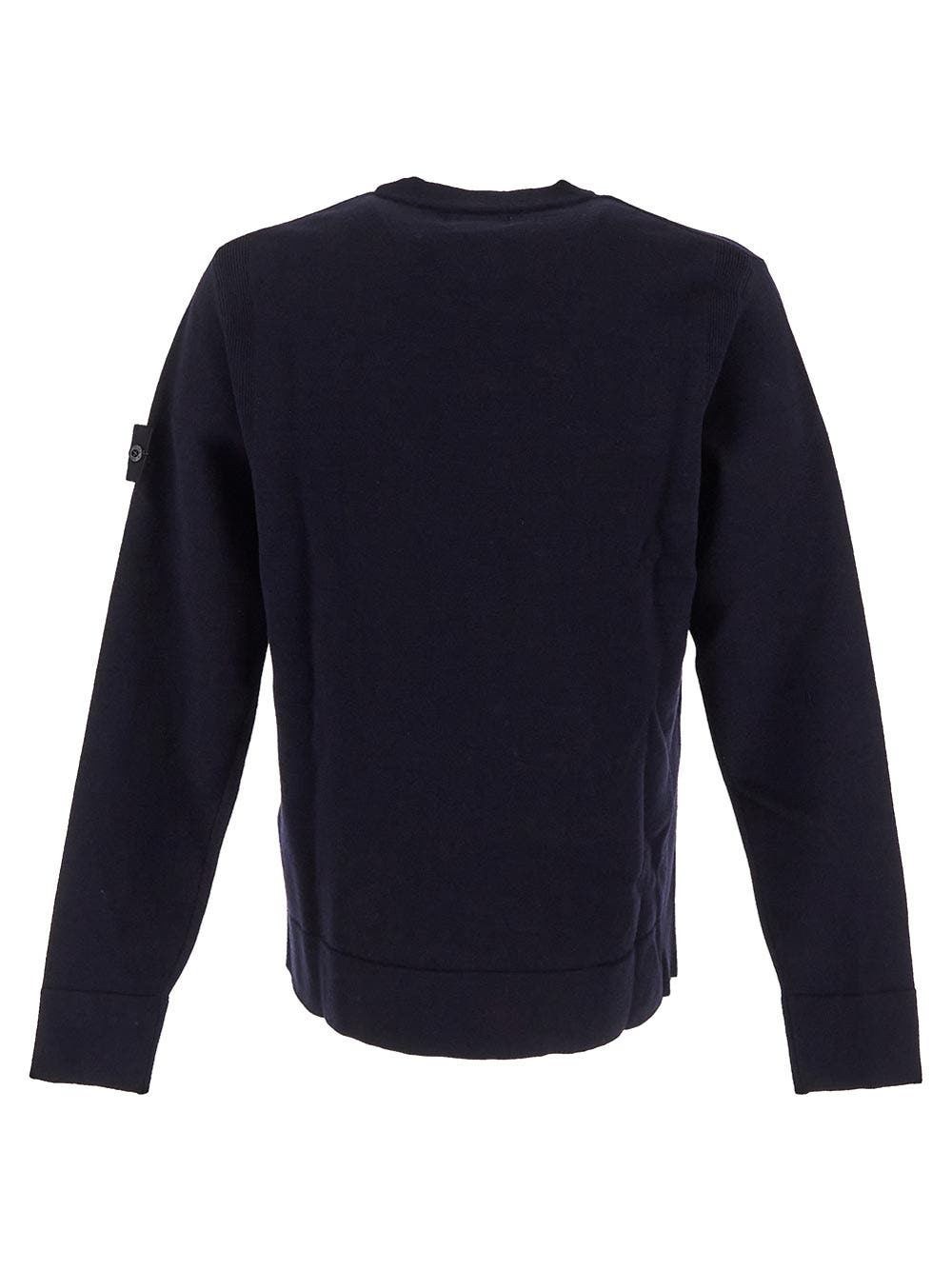 Oluxury Stone Island Logo Knit Vendita Economica