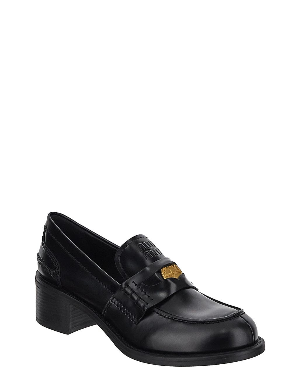 Oluxury Miu Miu Logo Loafer Presa