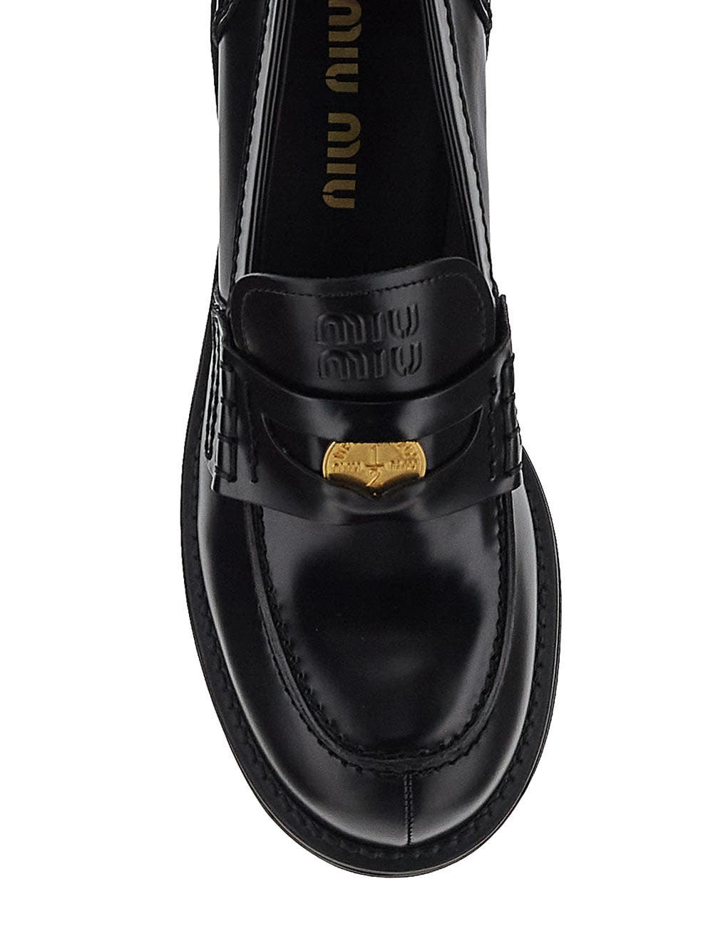 Oluxury Miu Miu Logo Loafer Presa