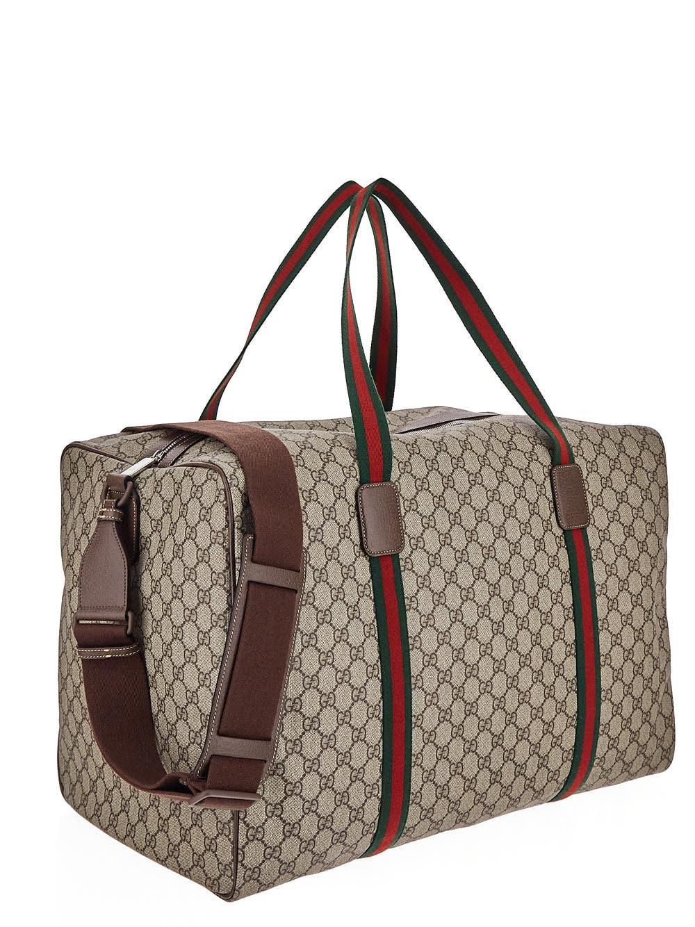 Oluxury Gucci Web Detail Maxi Travel Bag Qualità Garantita