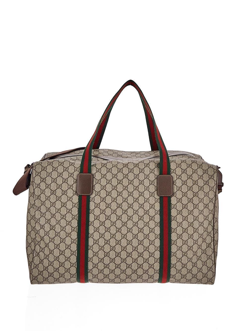 Oluxury Gucci Web Detail Maxi Travel Bag Qualità Garantita