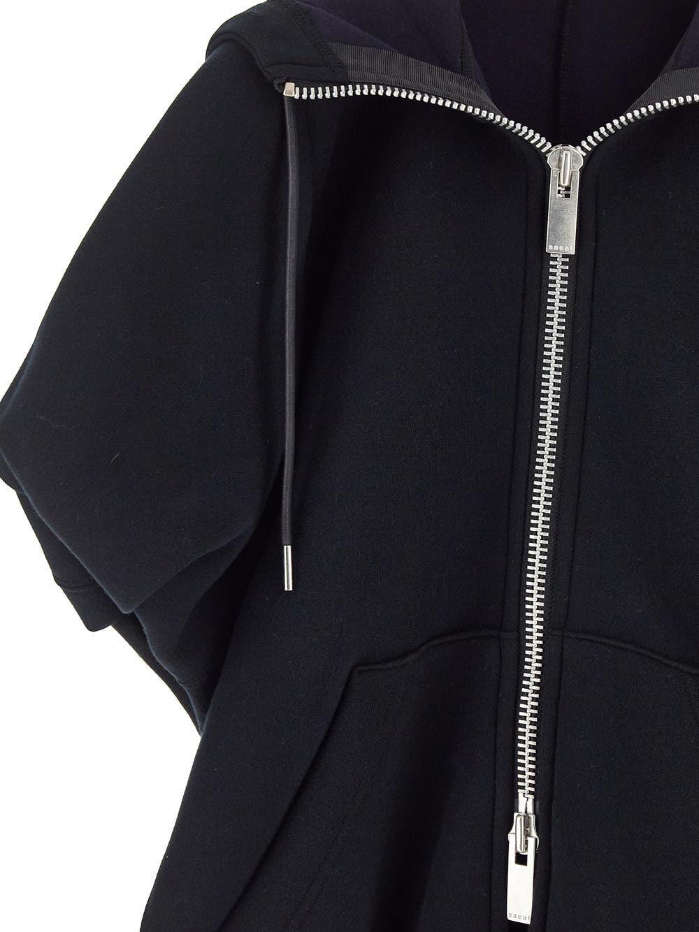 Oluxury Sacai Short Sleeve Hoodie Fino al 50% di sconto
