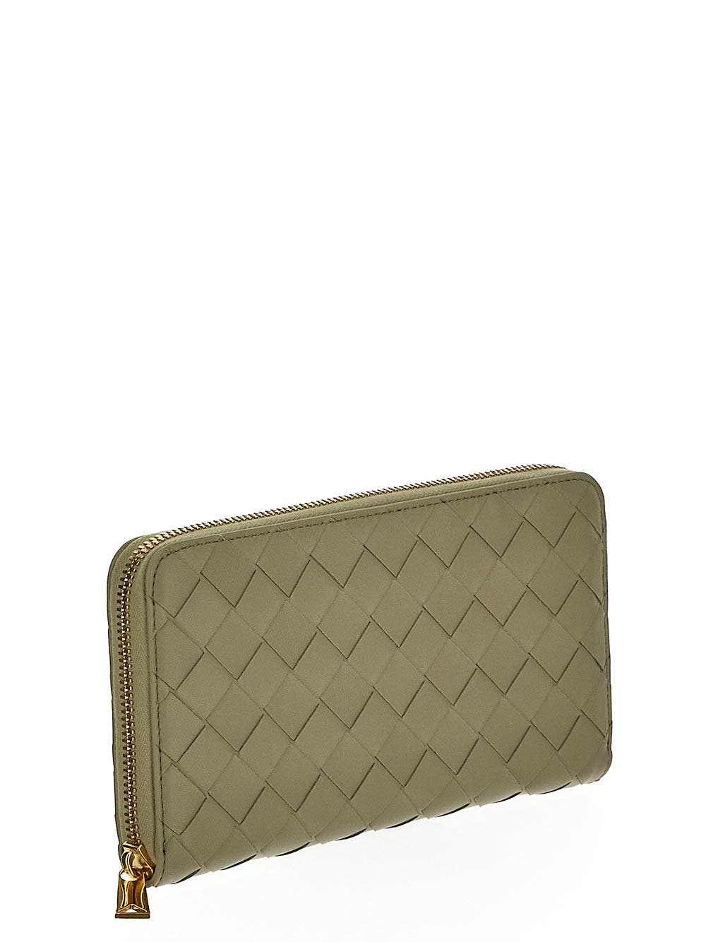 Oluxury Bottega Veneta Intrecciato Zip Around Wallet Smaltimento dello stoccaggio