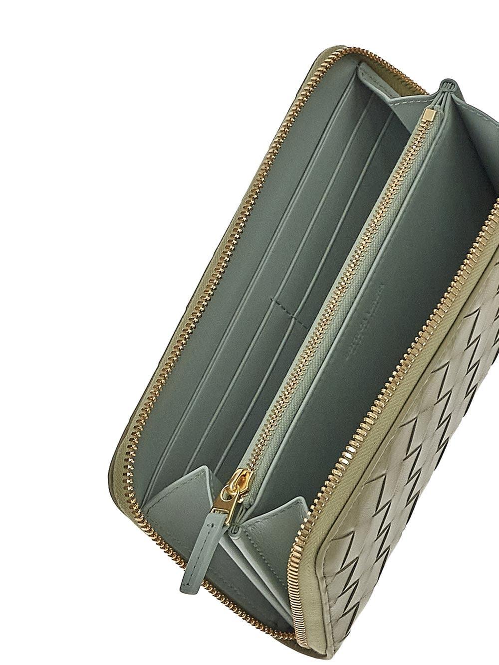 Oluxury Bottega Veneta Intrecciato Zip Around Wallet Smaltimento dello stoccaggio
