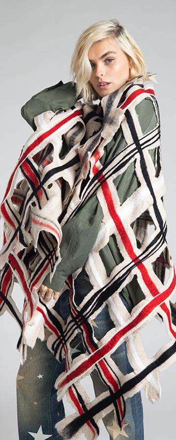 Rossano Perini SCARF WRAP 38FW24 BEIGE Liquidazione