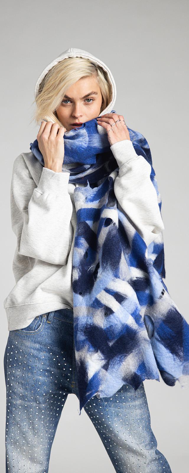 Rossano Perini SCARF 37FW24 BLUE 2025