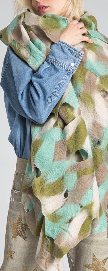 Rossano Perini SCARF 37FW24 GREEN In Linea