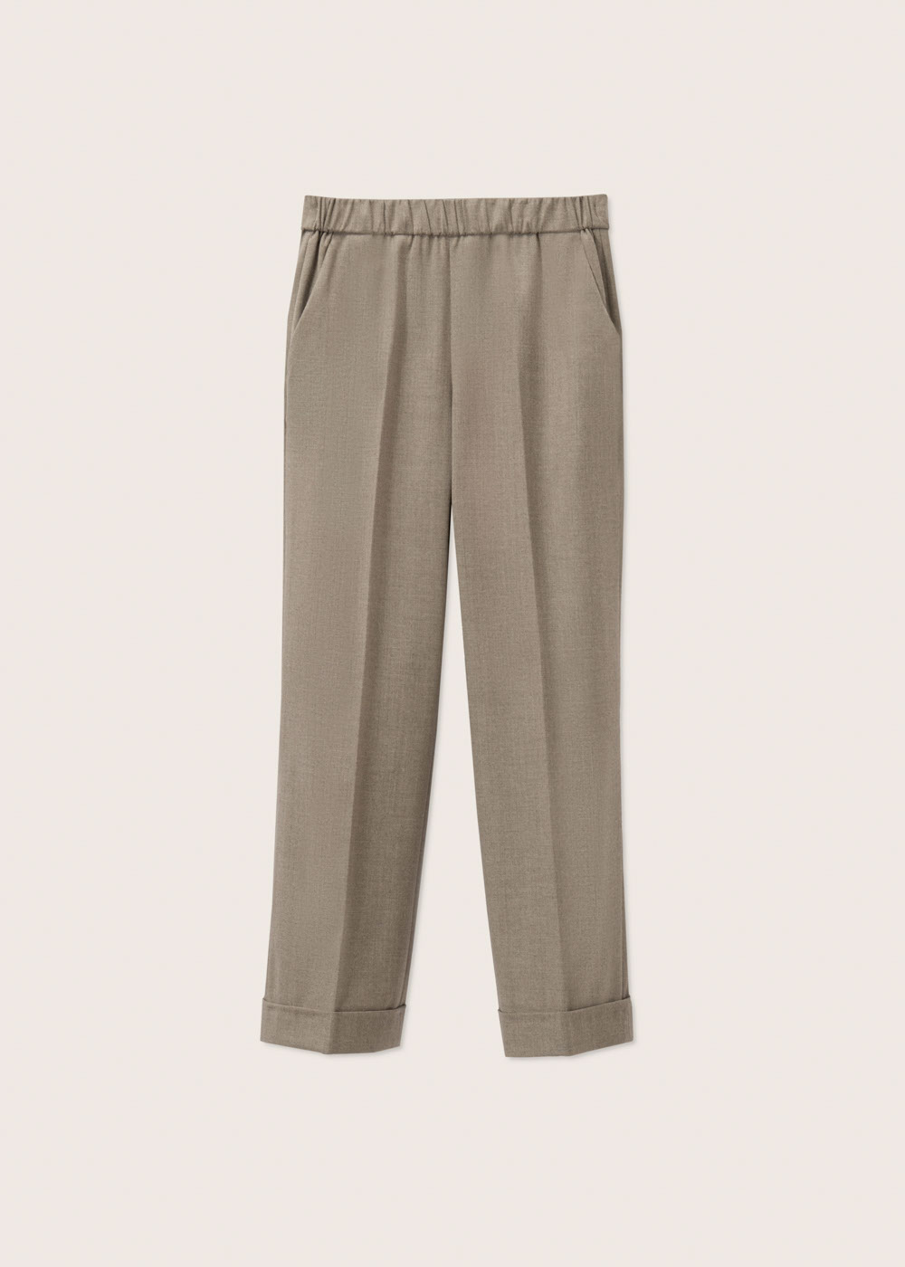 Rosso35 Pantalone con risvolto ed elastico in vita Soddisfazione Garantita