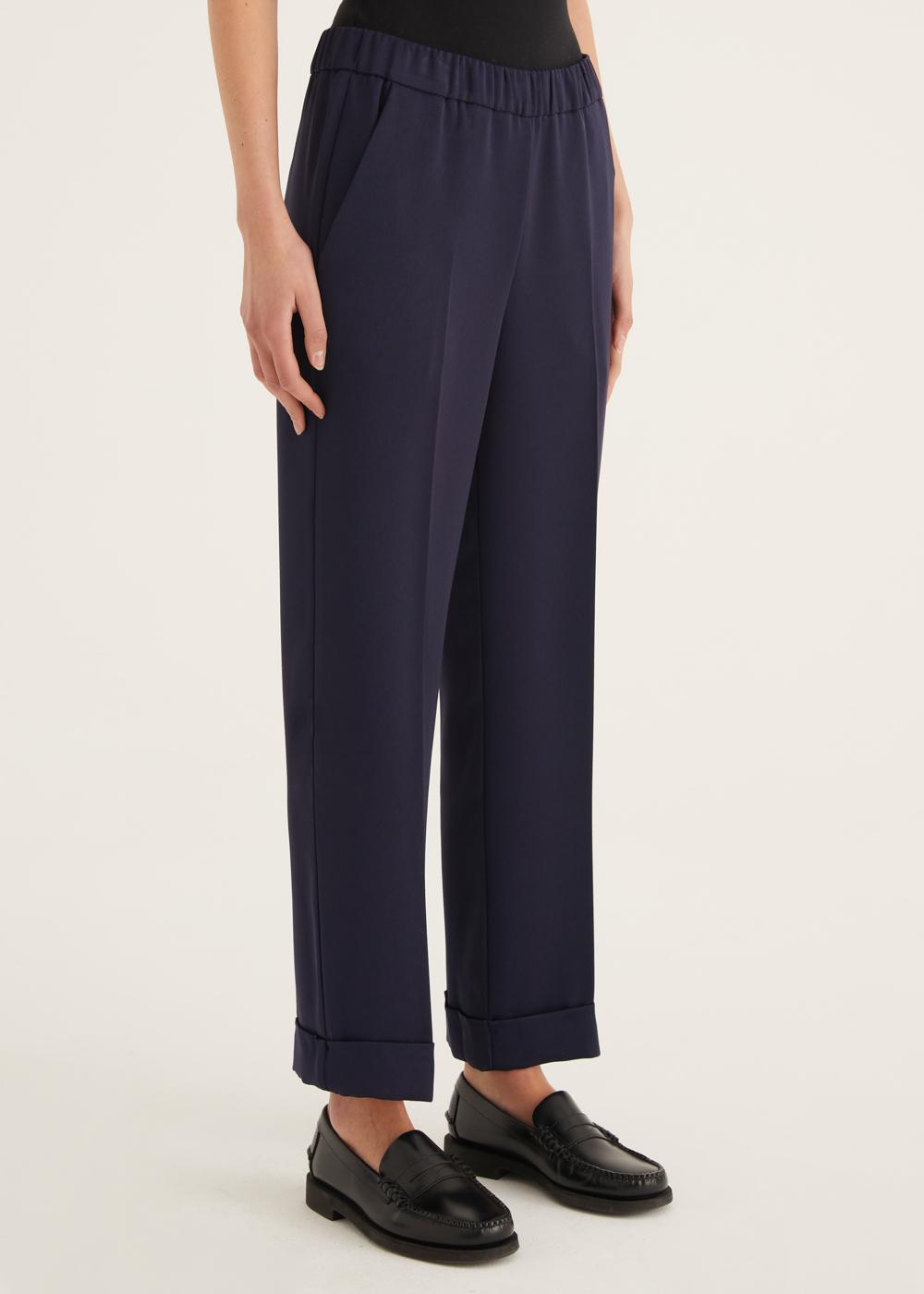 Rosso35 Pantalone con risvolto ed elastico in vita Presa