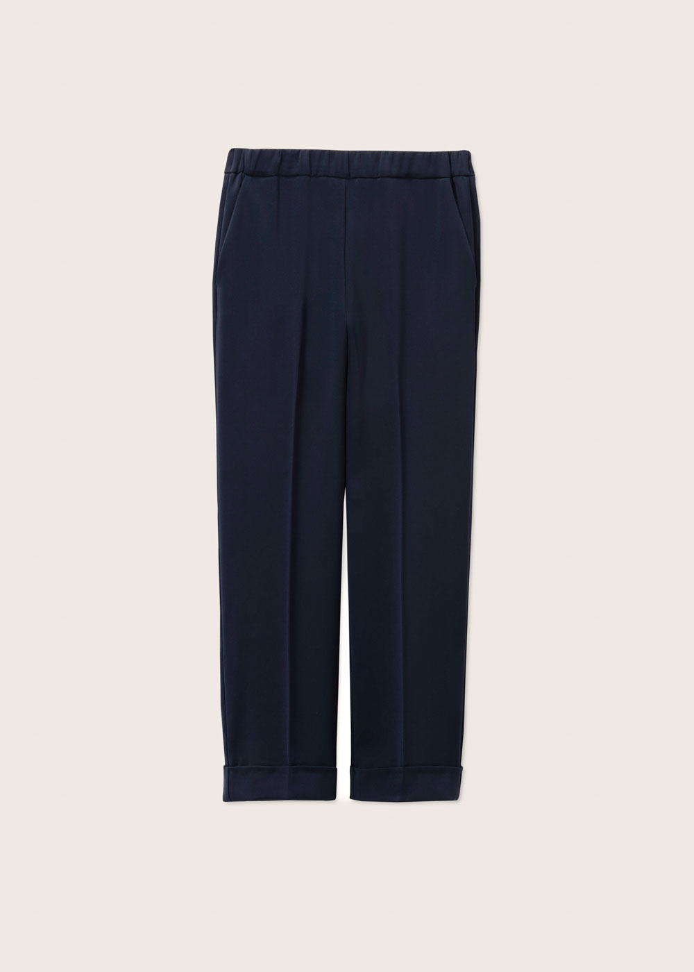 Rosso35 Pantalone con risvolto ed elastico in vita Presa
