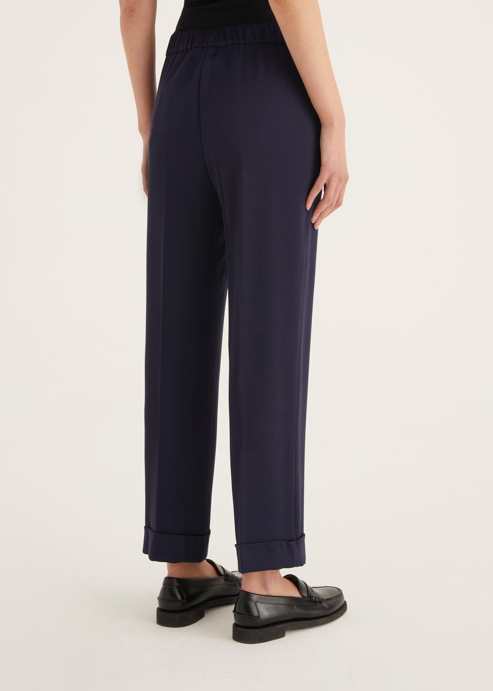 Rosso35 Pantalone con risvolto ed elastico in vita Presa