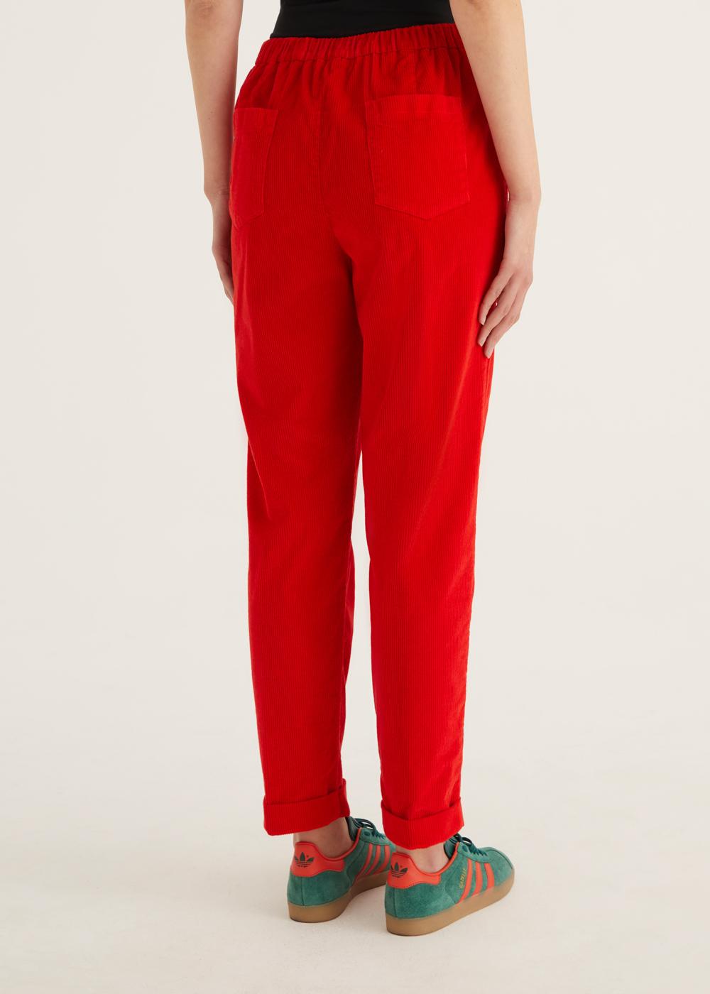 Rosso35 Pantalone dritto con elastico dietro in vita Outlet