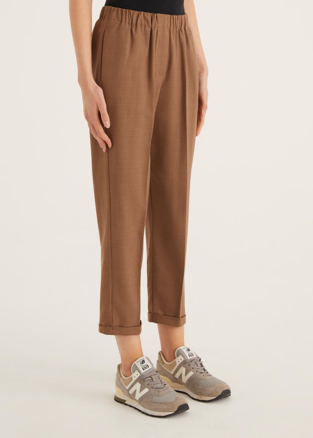 Rosso35 Pantalone dritto con elastico in vita Vendita Economica