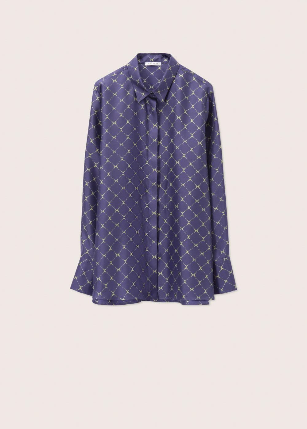 Rosso35 Camicia a uomo in seta stampata Italy