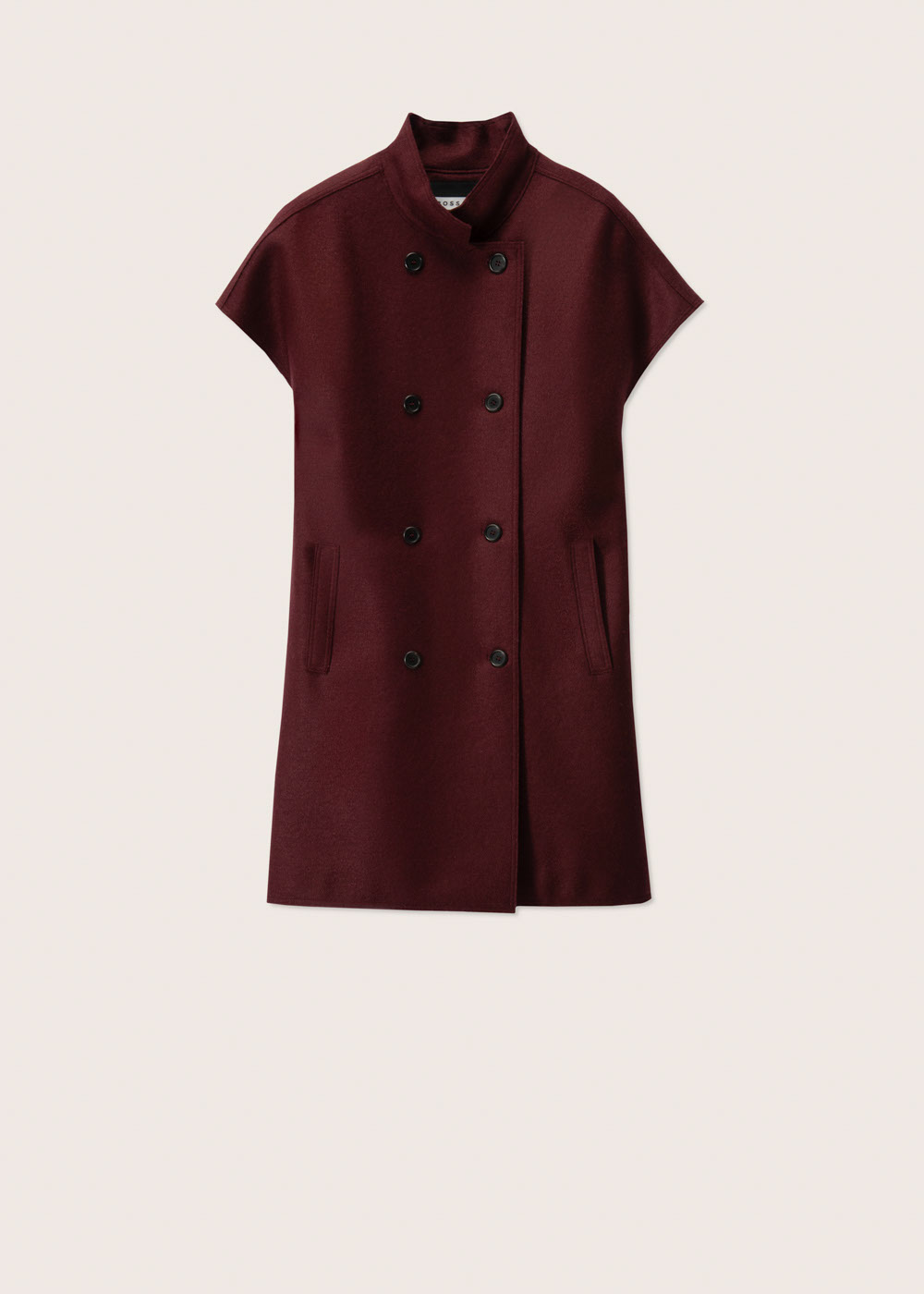 Rosso35 Cappotto doppiopetto senza maniche taglio vivo Vendite Flash