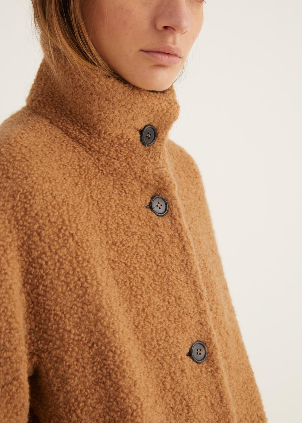 Rosso35 Cappotto lungo collo in piedi In Saldo
