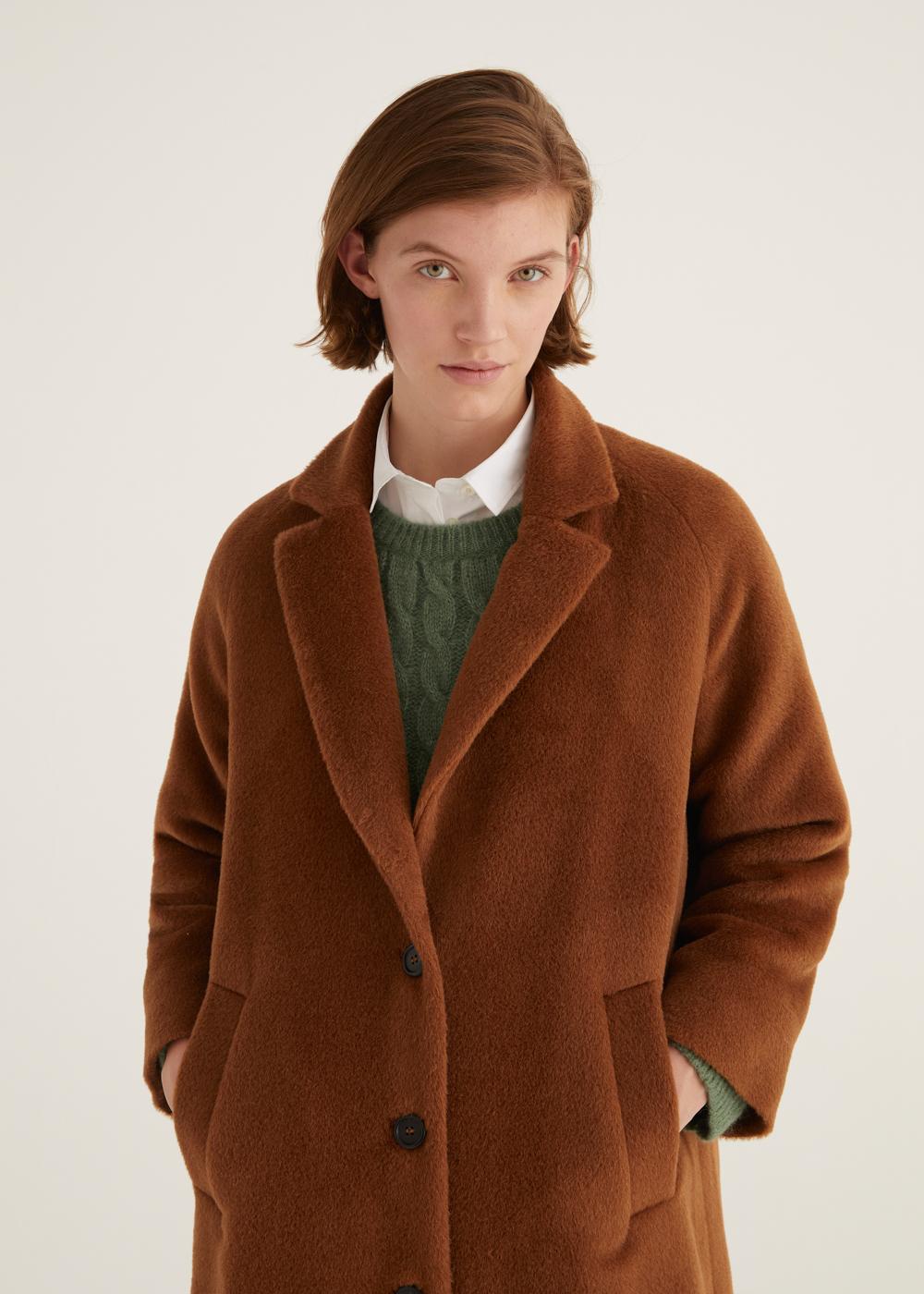 Rosso35 Cappotto lungo monopetto Nuova