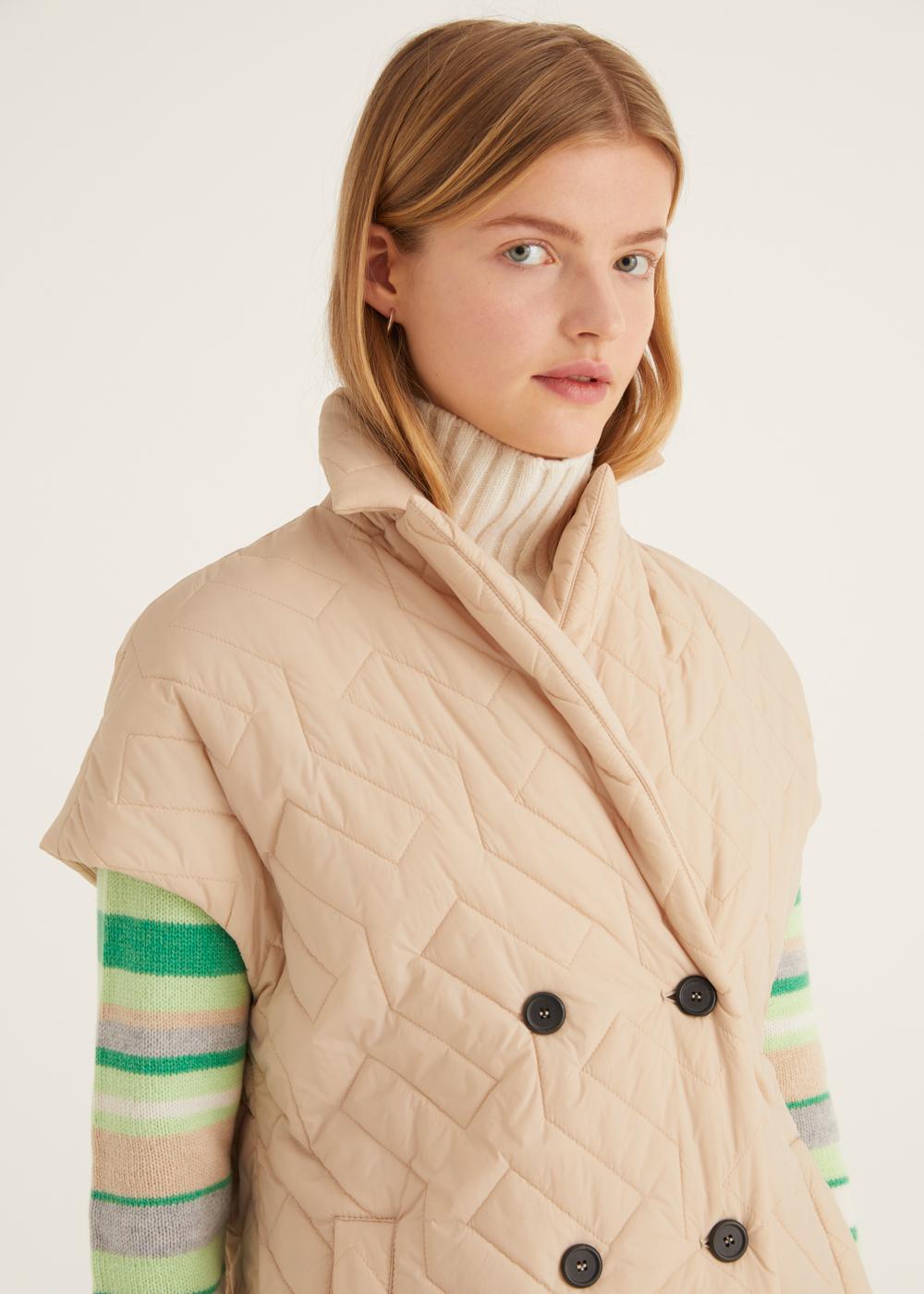 Rosso35 Gilet lungo doppiopetto trapuntato Shopping Online