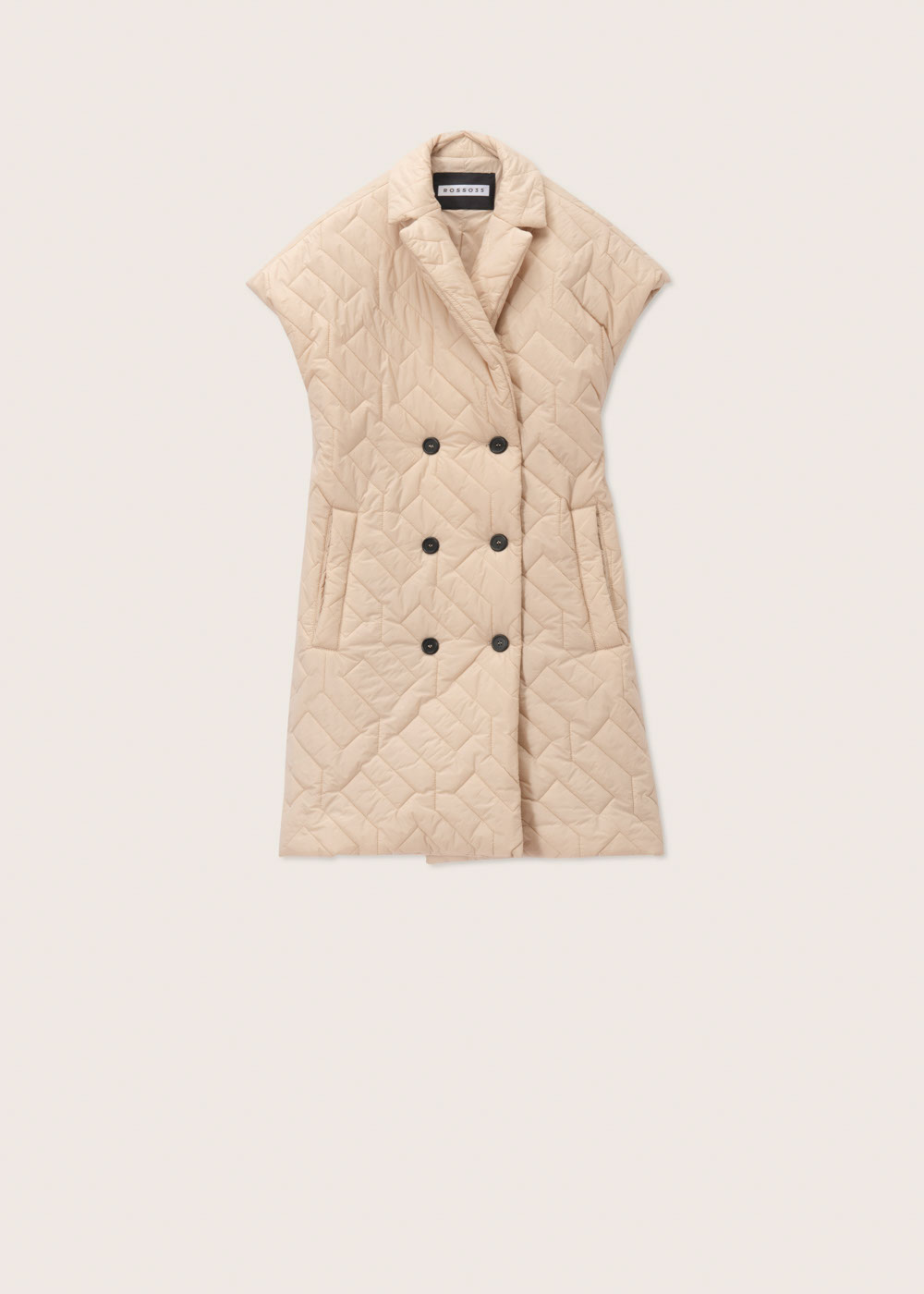 Rosso35 Gilet lungo doppiopetto trapuntato Shopping Online