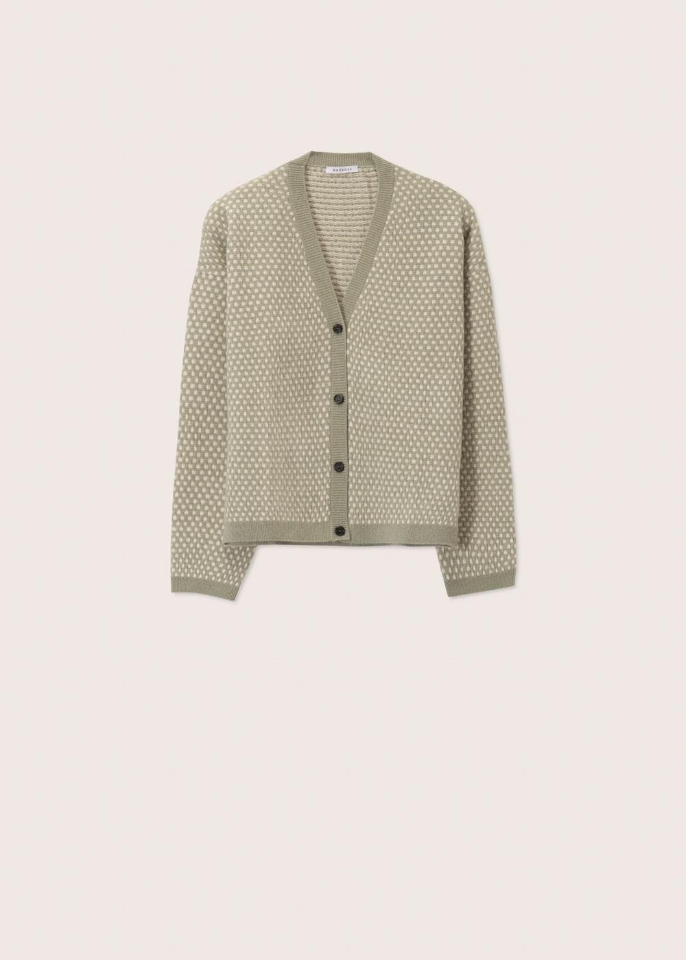 Rosso35 Cardigan micro motivo jacquard In Vendita