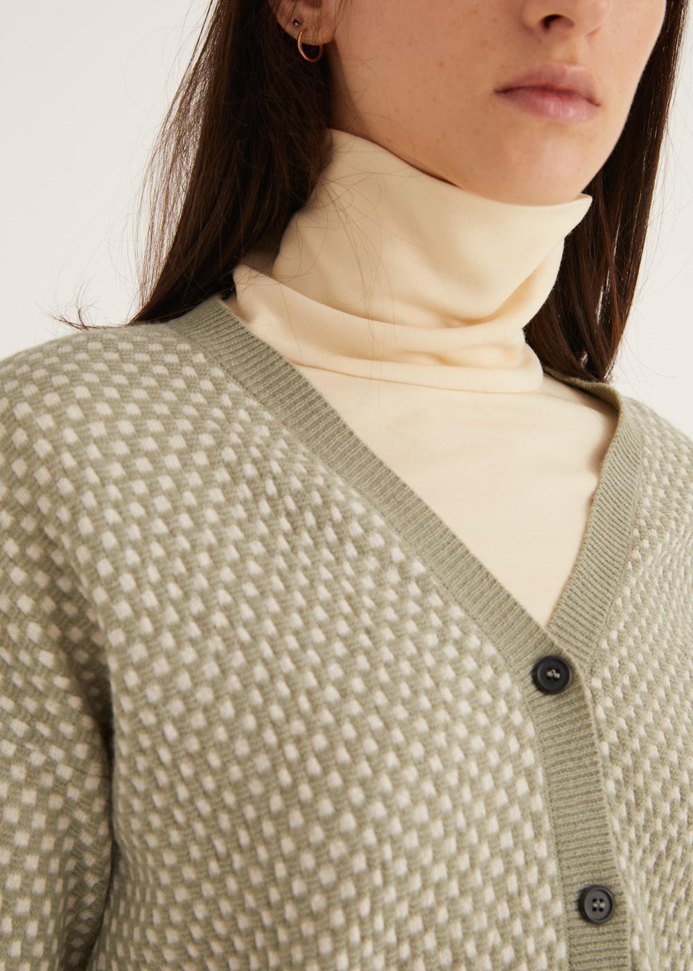 Rosso35 Cardigan micro motivo jacquard In Vendita