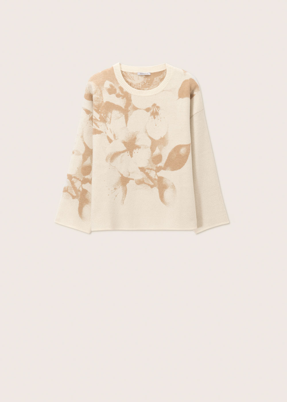 Rosso35 Felpa girocollo con stampa fiore jacquard Hotsell