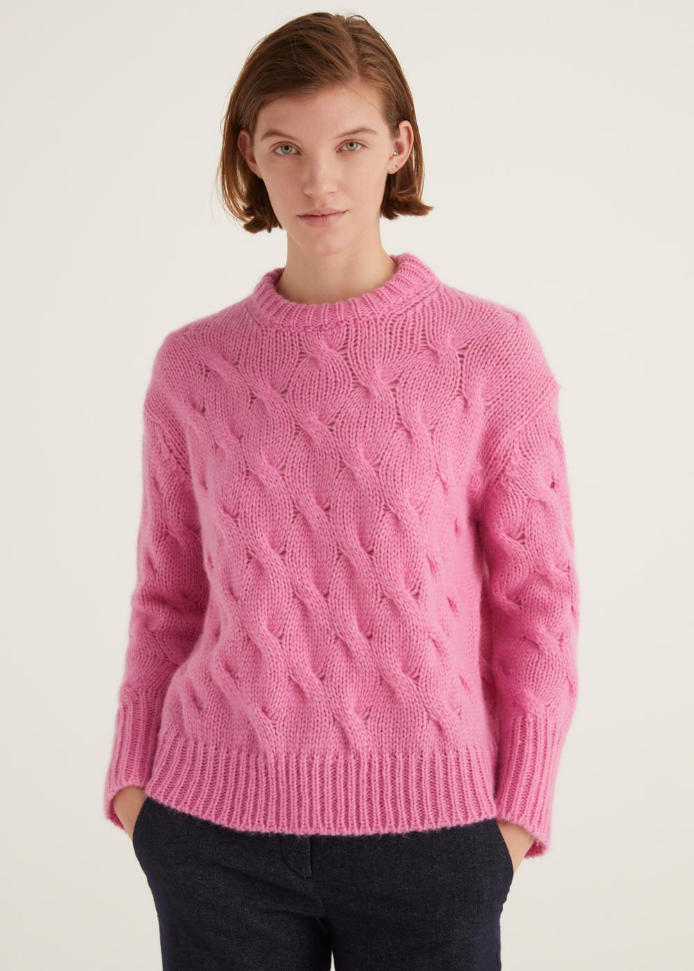 Rosso35 Maglia girocollo treccia Shopping Online