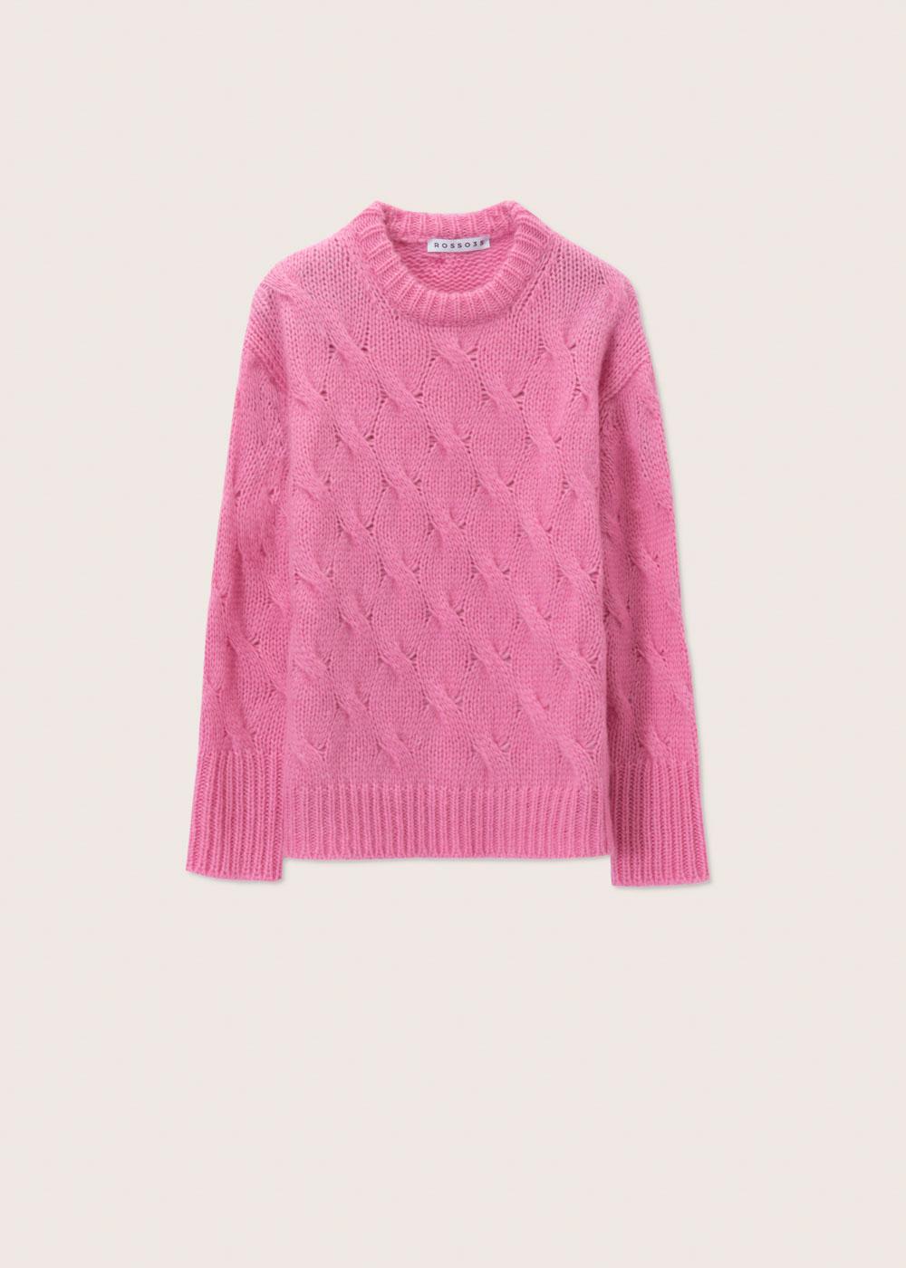 Rosso35 Maglia girocollo treccia Shopping Online