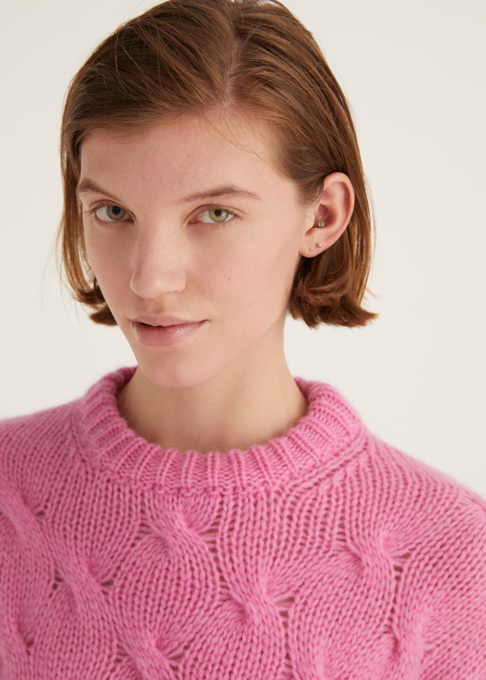 Rosso35 Maglia girocollo treccia Shopping Online